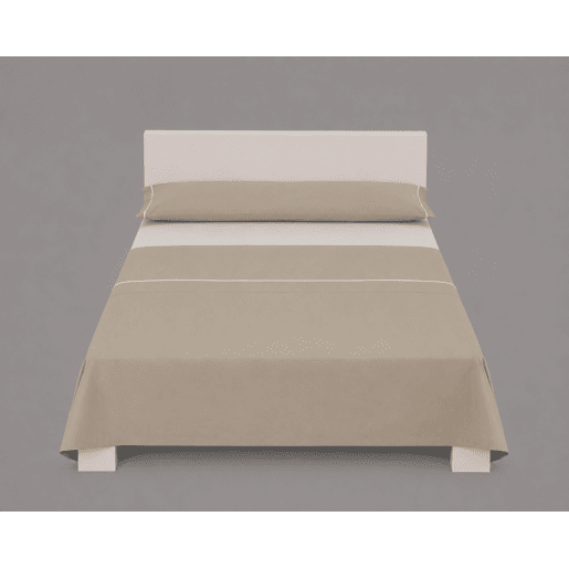 Jogo de lençóis SILK cama 90cm cor taupe e linho