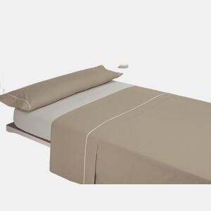 Jogo de lençóis SILK cama 135cm cor linho e taupe