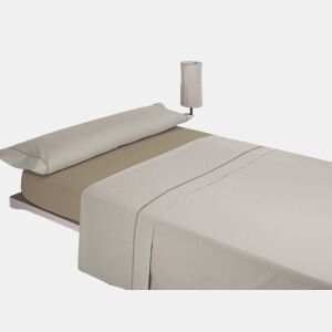 Jogo de lençóis SILK cama 180cm cor linho e taupe