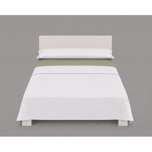 Jogo de lençóis SILK cama 135cm cor branca e verde