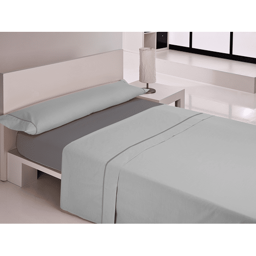 Jogo de lençóis SILK cama 180cm cor cinza e antracite Jogo de lençóis SILK cama 180cm cor cinza e antracite