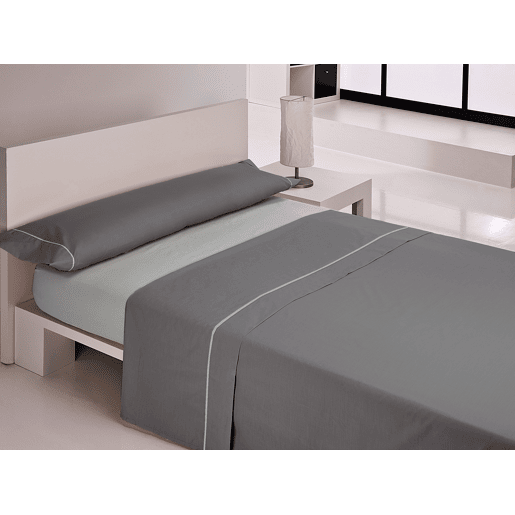 Jogo de lençóis SILK cama 180cm cor antracite e cinza Jogo de lençóis SILK cama 180cm cor antracite e cinza