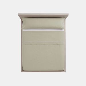 Jogo de lençóis SILK cama 90cm cor verde e branco
