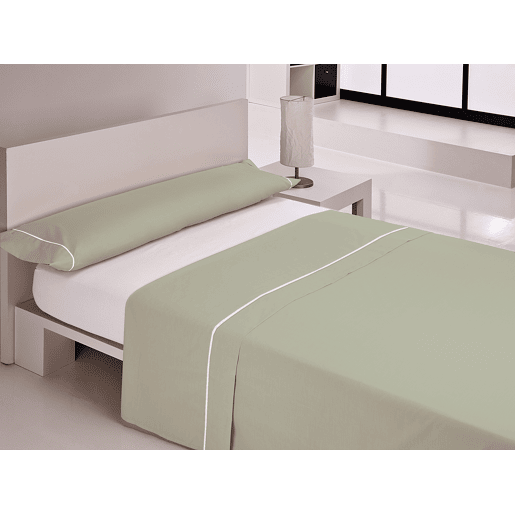 Jogo de lençóis SILK cama 150cm cor branca e verde