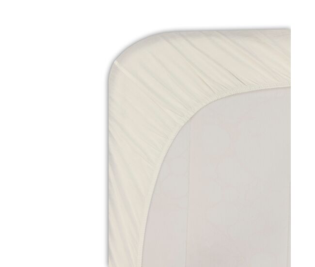 Sábana bajera microfibra silk cama 150cm color blanco