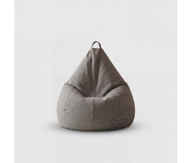 Puff pera lagos tela 110x85cm color gris