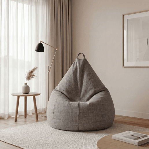Puff PERA LAGOS tecido 110x85cm cor cinza Puff PERA LAGOS tecido 110x85cm cor cinza
