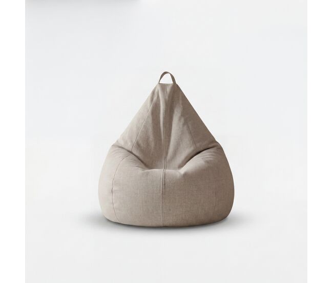 Puff pera lagos tela 110x85cm color beige