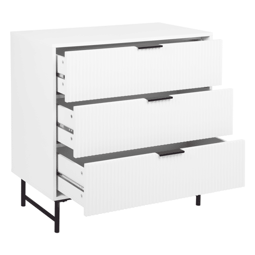 Cómoda YLVA 3 gavetas cor branco Cómoda YLVA 3 gavetas cor branco