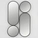 Set de 4 espejos de pared HANNA marca ECOANYA Set de 4 espejos de pared HANNA marca ECOANYA Negro