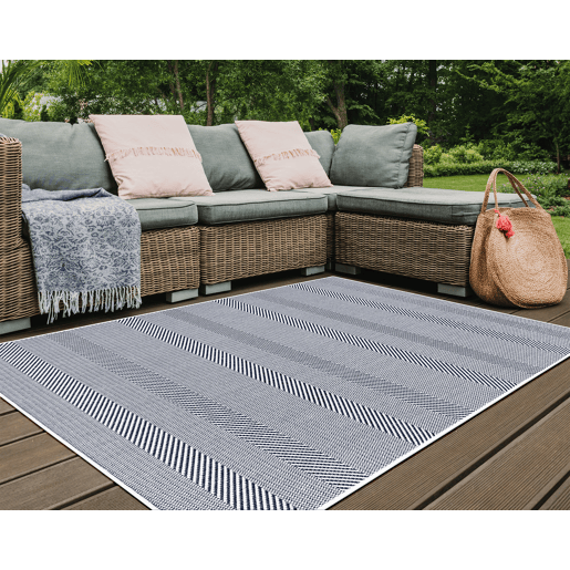 Tapete para interior e exterior OCEAN 120x170cm cor azul Tapete para interior e exterior OCEAN 120x170cm cor azul