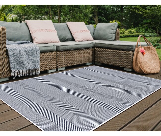 Alfombra interior & exterior ocean 120x170cm color azul