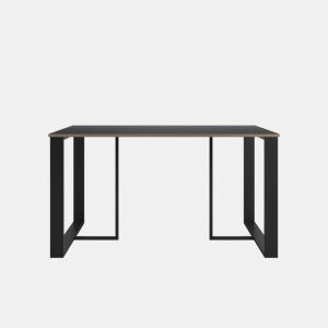 Mesa de jantar retangular preta LENORA