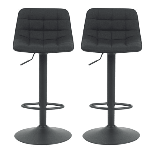 Conjunto de 2 bancos altos ajustáveis ADAM preto