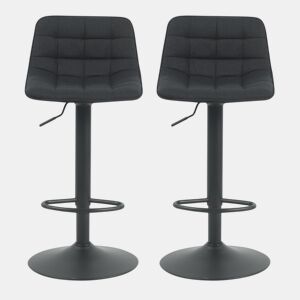 Conjunto de 2 bancos altos ajustáveis ADAM preto