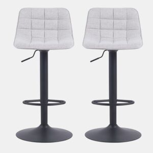 Conjunto de 2 bancos altos ajustáveis ADAM cinza