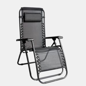 Conjunto de 2 cadeiras de jardim multi-posições NERI em preto