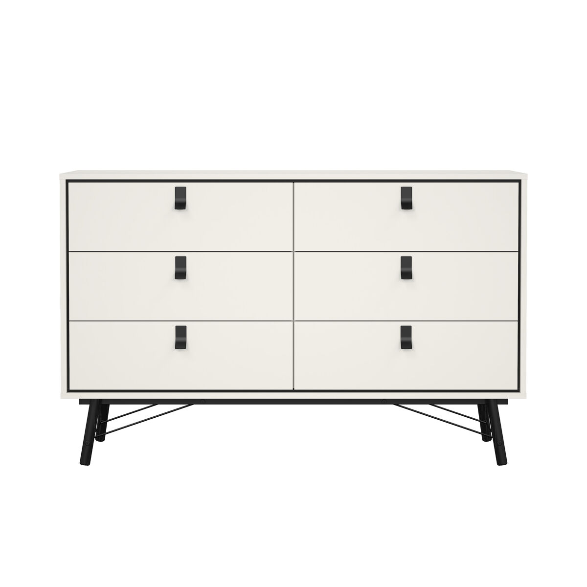 Aparador ry doble 6 cajones blanco mate