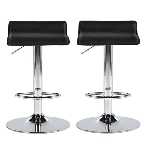 Conjunto de 2 bancos ajustáveis KENY pretos Conjunto de 2 bancos ajustáveis KENY pretos
