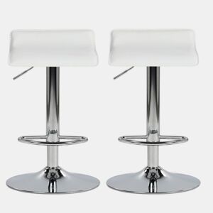Conjunto de 2 bancos ajustáveis KENY brancos