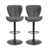 Conjunto de 2 bancos ajustáveis HENRY cinza escuro