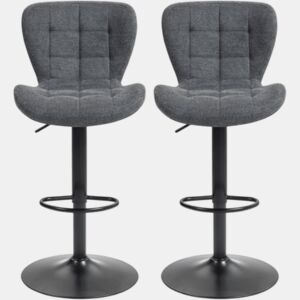Conjunto de 2 bancos ajustáveis HENRY cinza escuro