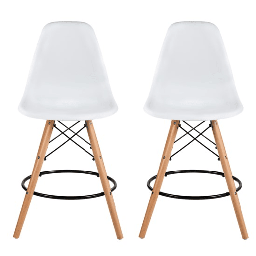 Conjunto de 2 de bancos médios PARIS 97cm branco Conjunto de 2 de bancos médios PARIS 97cm branco