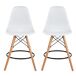 Pack de 2 de taburetes altos PARIS 107cm Pack de 2 de taburetes altos PARIS 107cm Blanco
