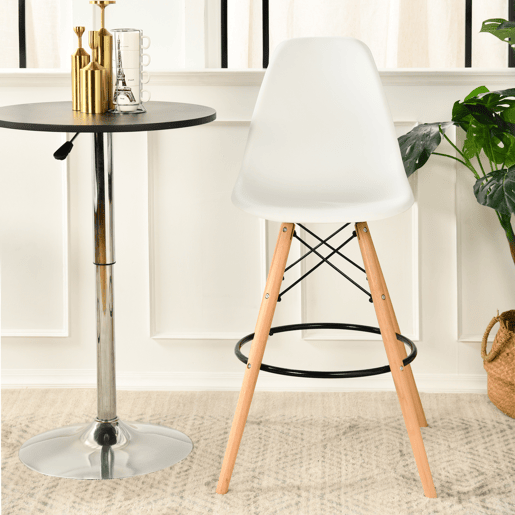 Conjunto de 2 de bancos altos PARIS 107cm branco Conjunto de 2 de bancos altos PARIS 107cm branco