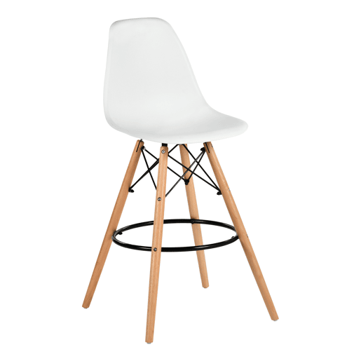 Conjunto de 2 de bancos altos PARIS 107cm branco Conjunto de 2 de bancos altos PARIS 107cm branco