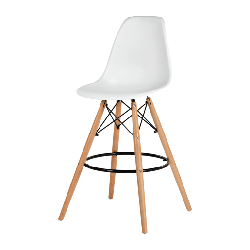 Conjunto de 2 de bancos altos PARIS 107cm branco Conjunto de 2 de bancos altos PARIS 107cm branco