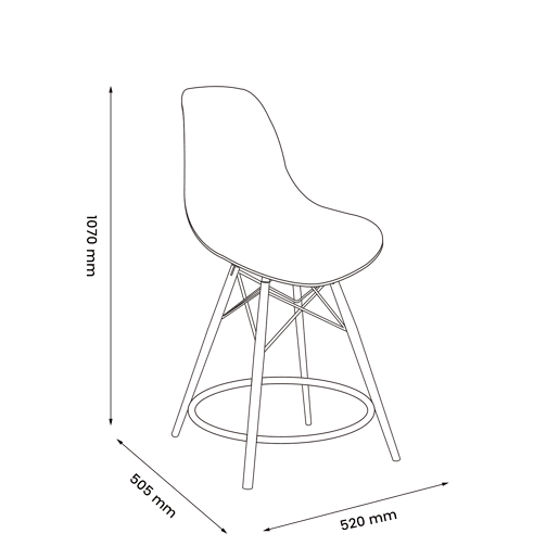 Conjunto de 2 de bancos altos PARIS 107cm branco Conjunto de 2 de bancos altos PARIS 107cm branco