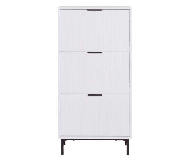 Zapatero waves 131x60x25cm color blanco
