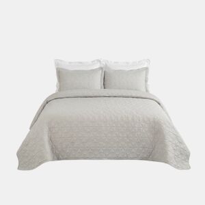 Colcha poliéster 3D cama 90cm cor topo