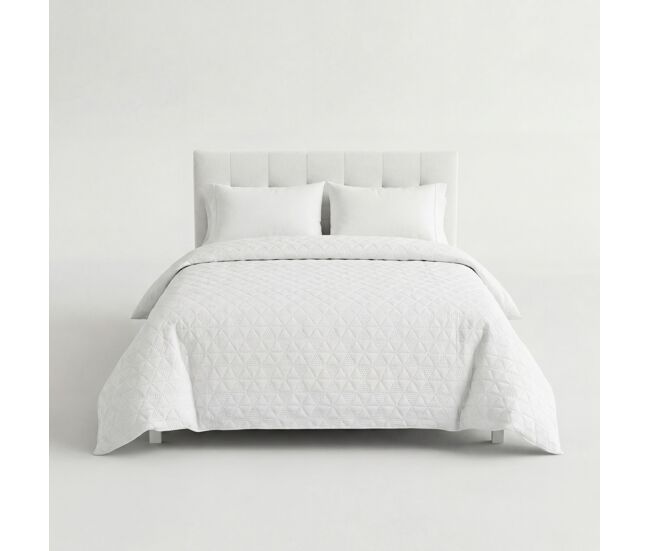 Colcha poliéster 3d cama 90cm color blanco