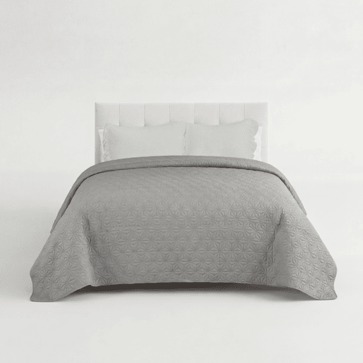 Colcha poliƩster STAR cama 150cm cor cinza Colcha poliƩster STAR cama 150cm cor cinza