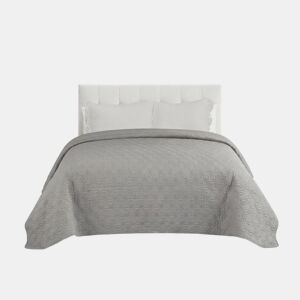 Colcha poliéster STAR cama 150cm cor cinza