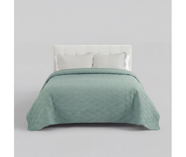 Colcha poliéster star cama 90cm color aqua