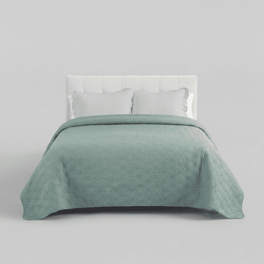 Colcha poliéster STAR cama 135cm cor aqua