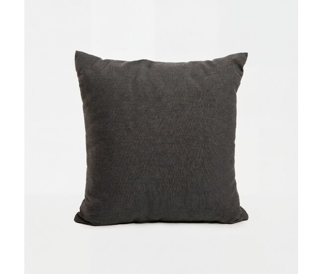 Cojín liso algodón 45x45cm color gris oscuro
