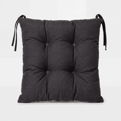 Almofada para cadeira LISO em algodão 40x40cm cor cinza escuro