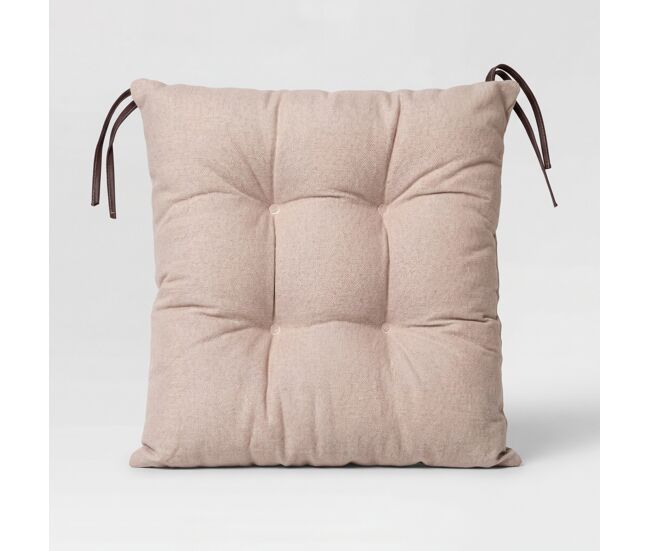 Cojín silla liso algodón 40x40cm color visón
