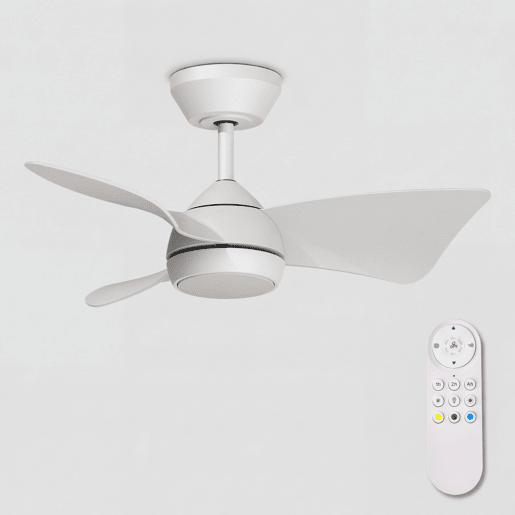 Ventoinha de teto ASHER com pás LED motor DC