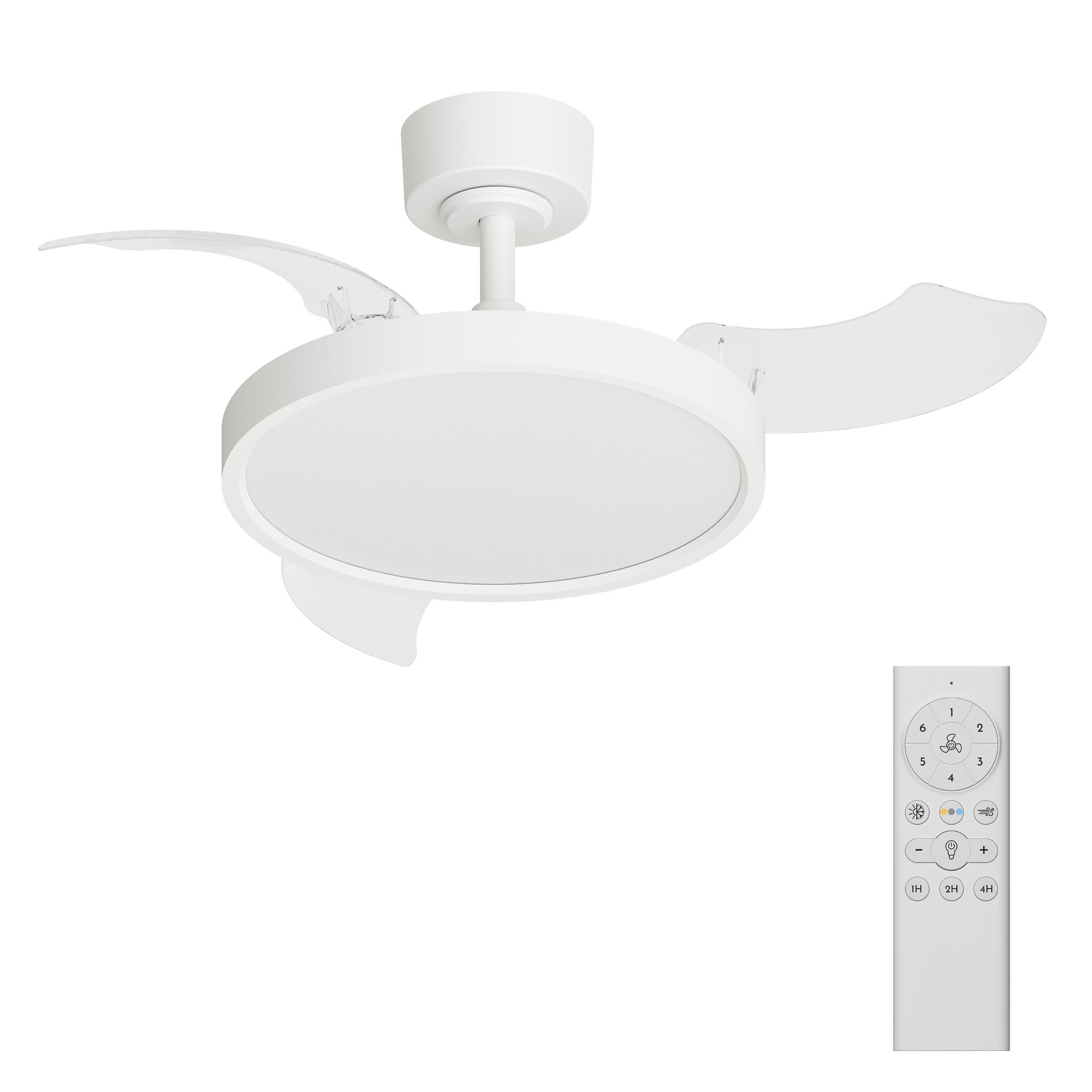 Ventilador techo JULIA S retractil led motor DC