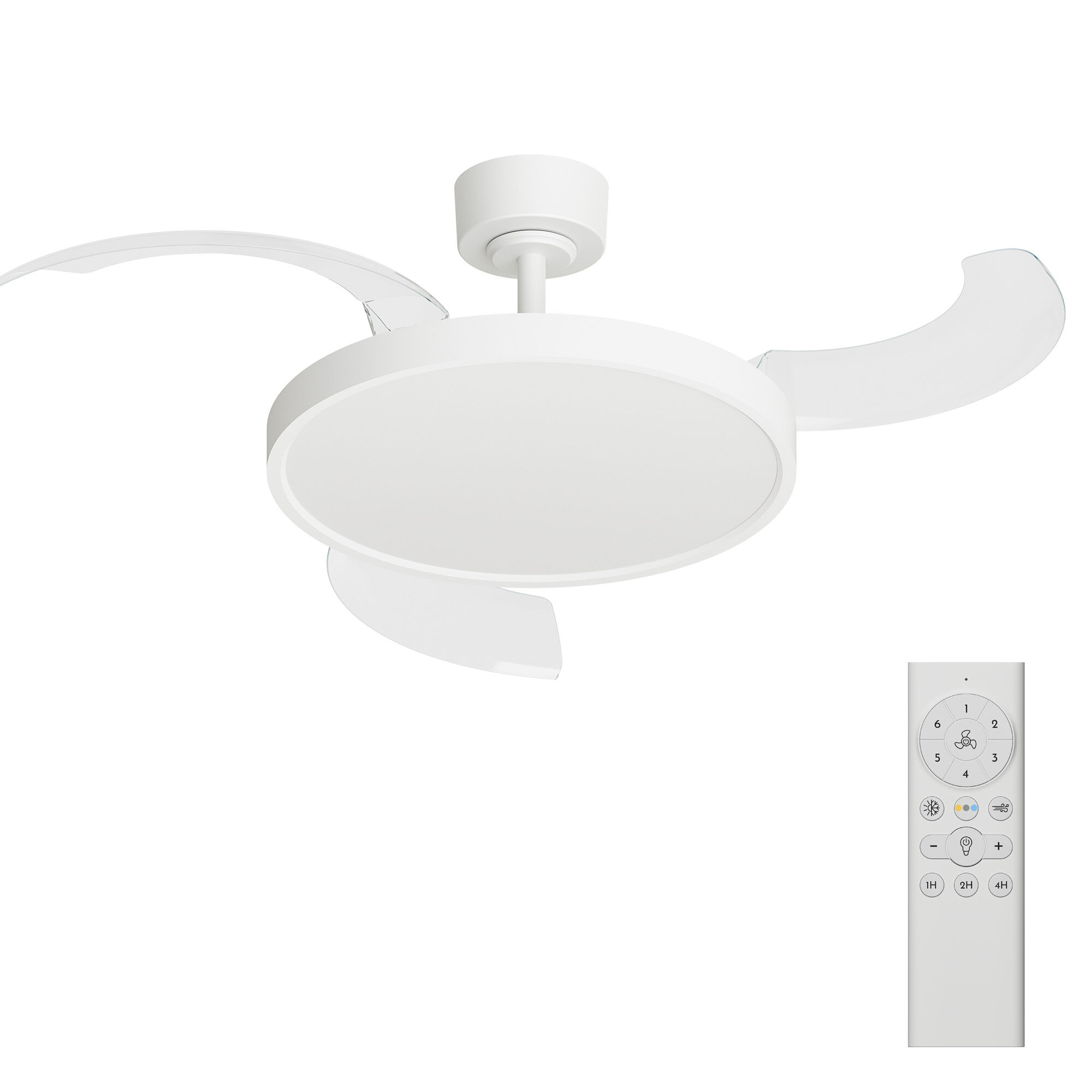 Ventilador techo JULIA M retractil led motor DC