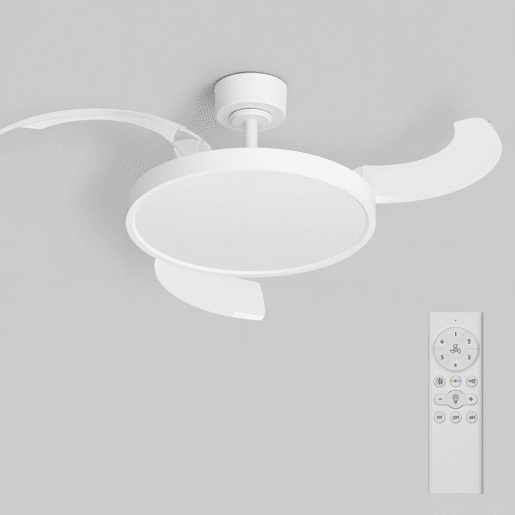 Ventoinha de teto JULIA M retrátil LED com motor DC