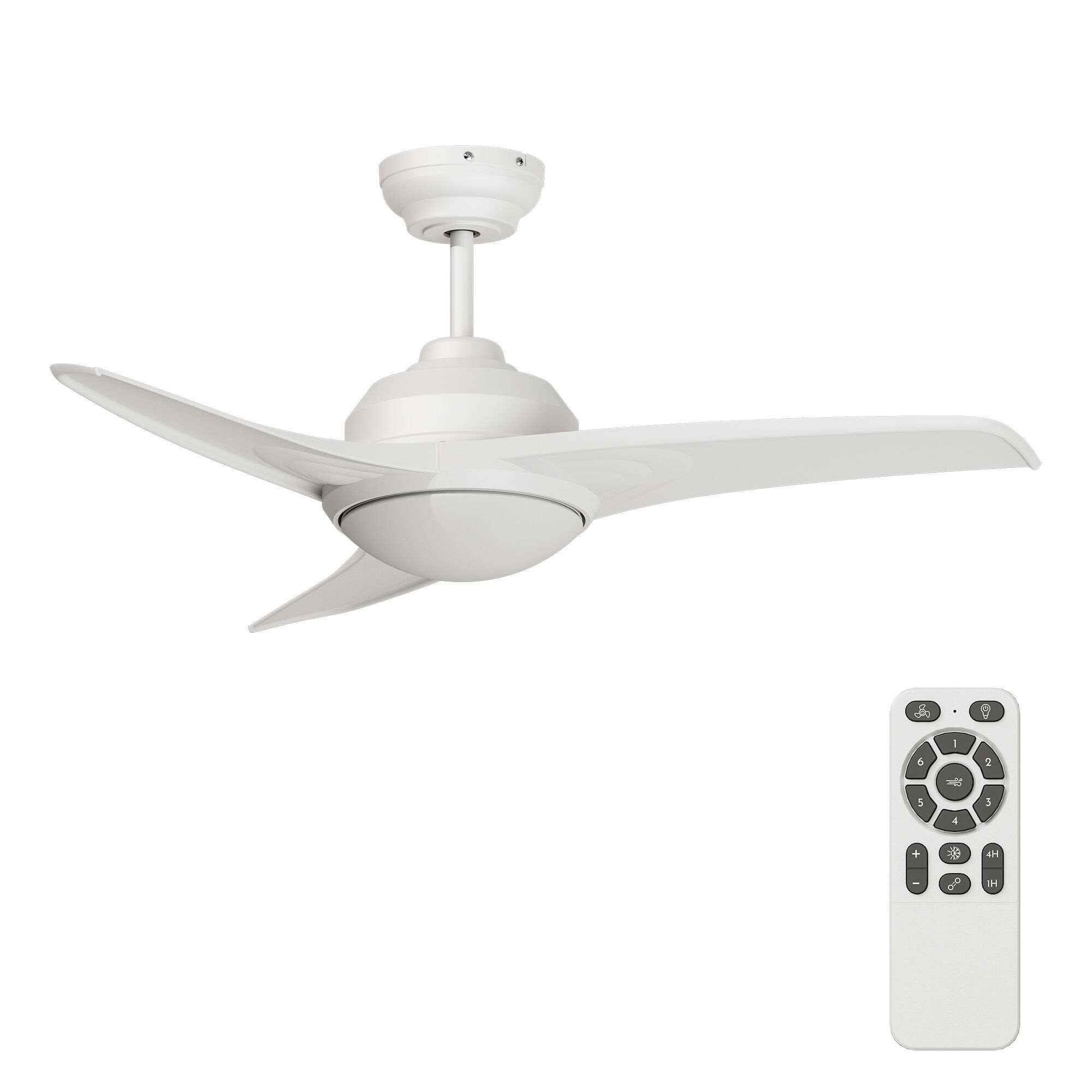 Ventilador techo GLADES aspas led motor DC