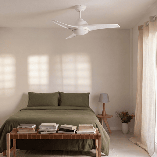 Ventoinha de teto GLADES com pás LED motor DC