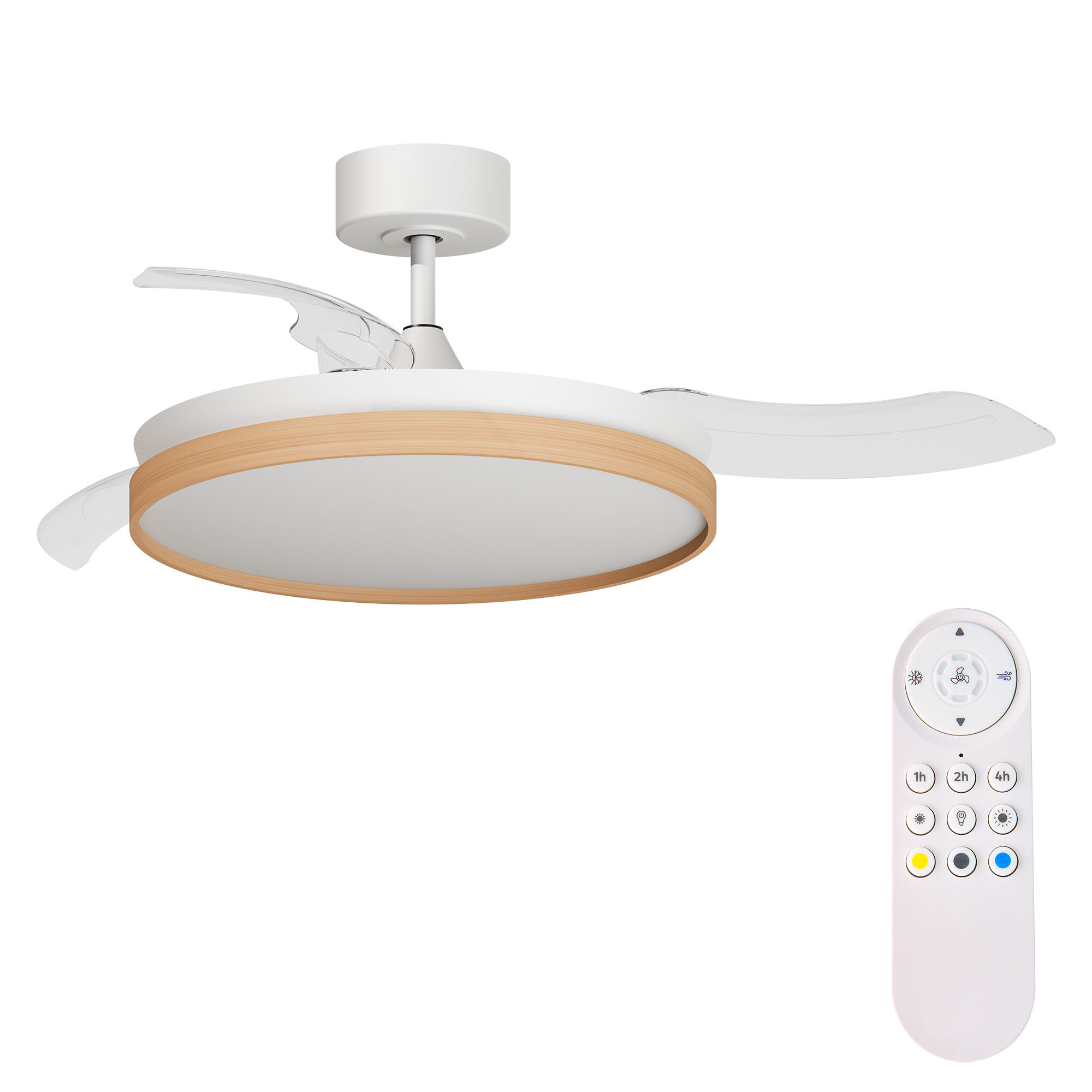 Ventilador techo ANKOR retractil led motor DC