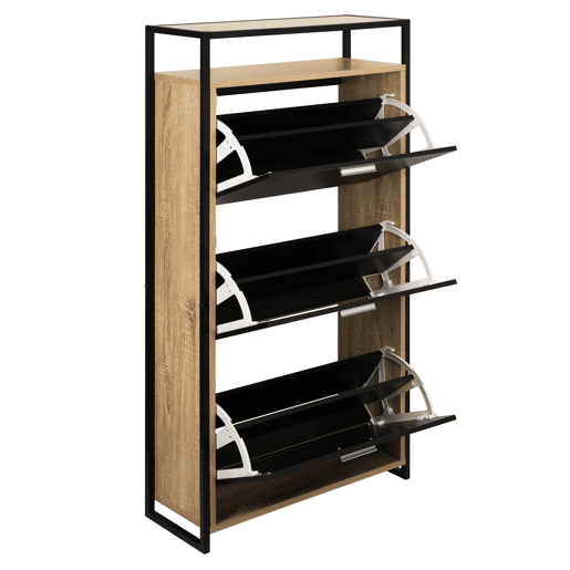 Sapateira INDUSTRY 125,5x63,2x23,5cm preta